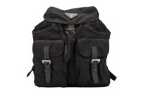 0682. Prada Re-nylon Black Backpack, Silver Hardware1