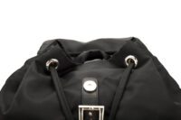 0682. Prada Re-nylon Black Backpack, Silver Hardware12