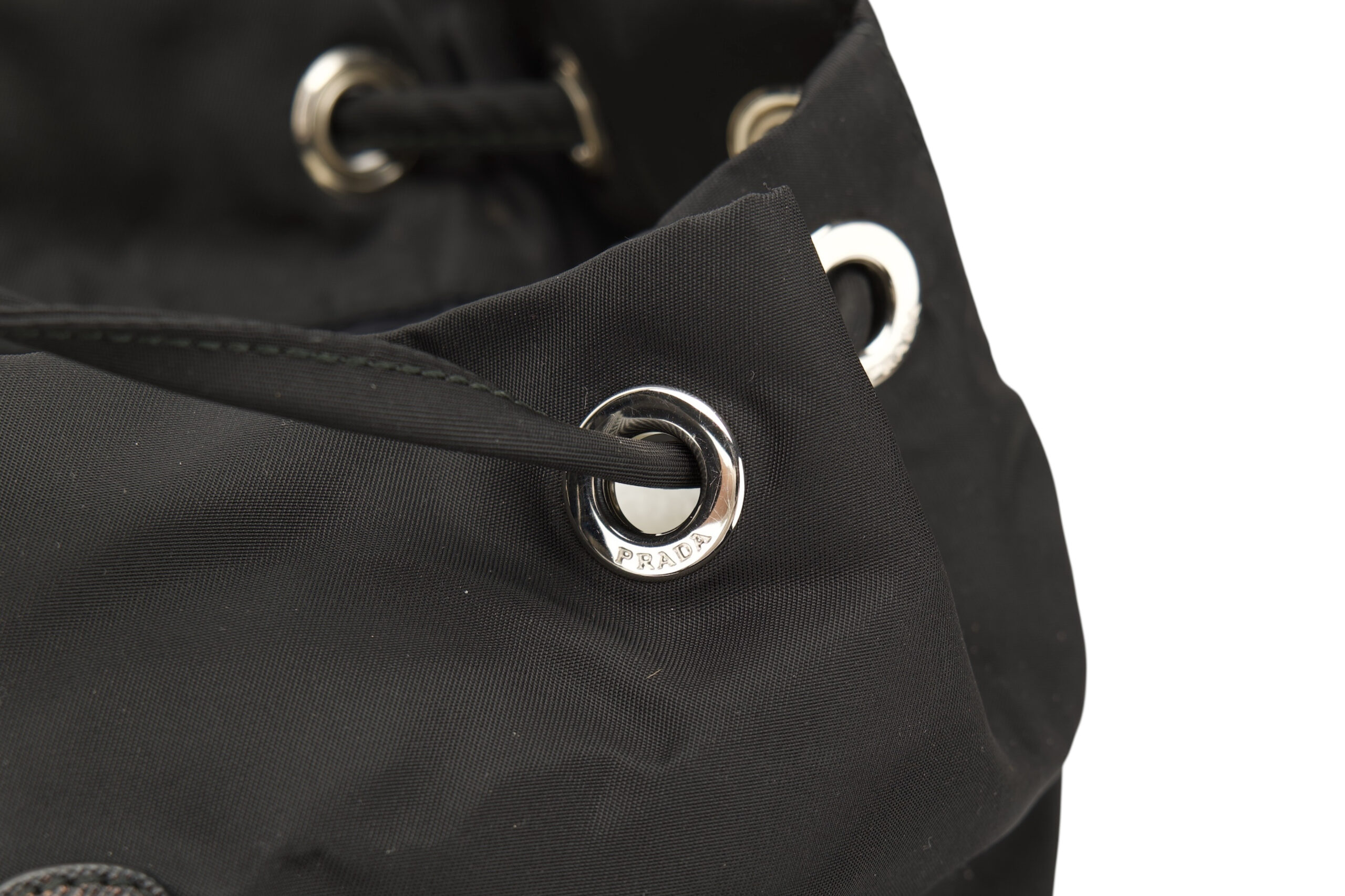 0682. Prada Re-nylon Black Backpack, Silver Hardware14
