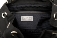 0682. Prada Re-nylon Black Backpack, Silver Hardware15
