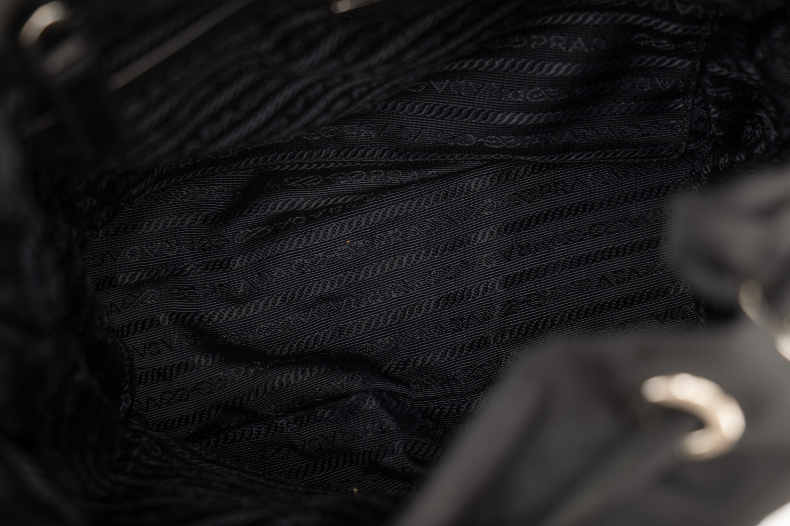 0682. Prada Re-nylon Black Backpack, Silver Hardware17