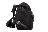 0682. Prada Re-nylon Black Backpack, Silver Hardware3