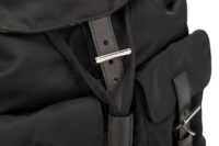 0682. Prada Re-nylon Black Backpack, Silver Hardware7