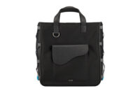 0709. Dior North South Medium Black Canvas Leather Tote, Black Hardware11