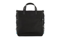 0709. Dior North South Medium Black Canvas Leather Tote, Black Hardware14