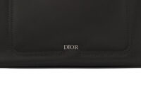 0709. Dior North South Medium Black Canvas Leather Tote, Black Hardware17
