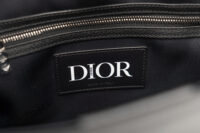 0709. Dior North South Medium Black Canvas Leather Tote, Black Hardware2