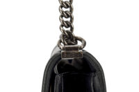 0711. Chanel Boy Bag Large Black Lambskin Diamond Quilted Leather, Ruthenium Hardware11