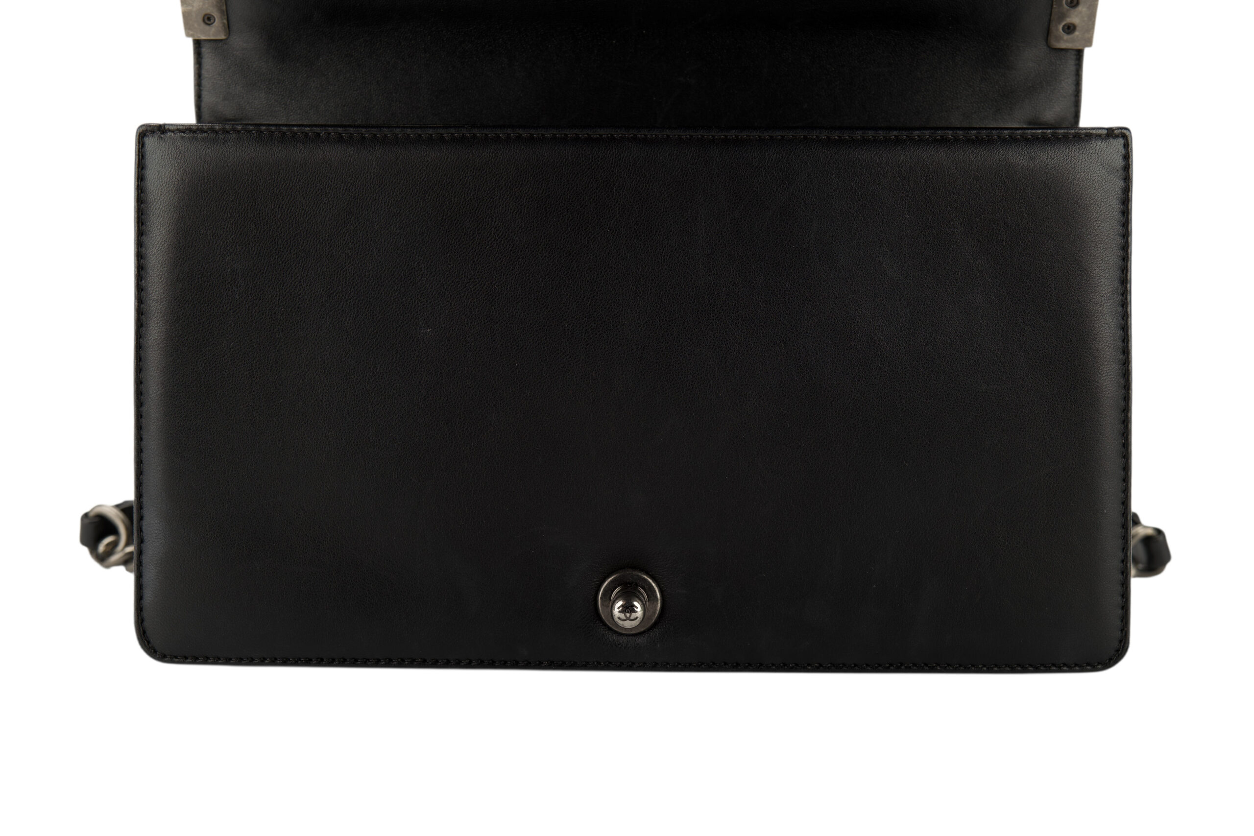 0711. Chanel Boy Bag Large Black Lambskin Diamond Quilted Leather, Ruthenium Hardware12