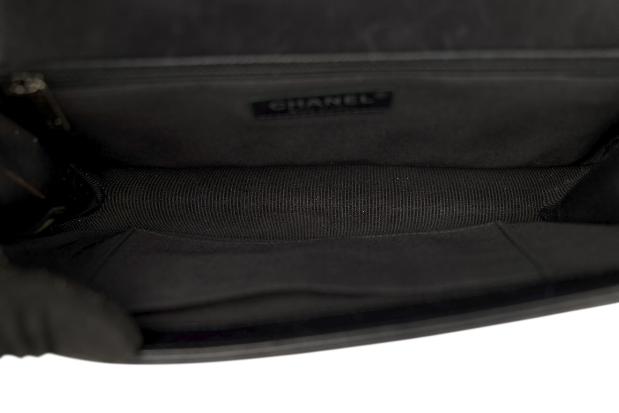 0711. Chanel Boy Bag Large Black Lambskin Diamond Quilted Leather, Ruthenium Hardware14