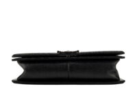 0711. Chanel Boy Bag Large Black Lambskin Diamond Quilted Leather, Ruthenium Hardware6