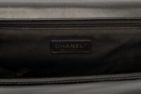 0713. Chanel Boy Bag Large Black Quilted Patent Leather, Ruthenium Hardware14