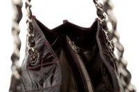 0714. Chanel Grand Shopping Tote (GST) Crinkled Burgundy Leather, Silver Hardware10