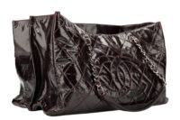 0714. Chanel Grand Shopping Tote (GST) Crinkled Burgundy Leather, Silver Hardware2