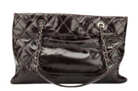 0714. Chanel Grand Shopping Tote (GST) Crinkled Burgundy Leather, Silver Hardware4