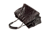 0714. Chanel Grand Shopping Tote (GST) Crinkled Burgundy Leather, Silver Hardware9