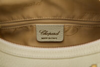 0720. Chopard Off White Pebbled Leather Studded Boston Bag10