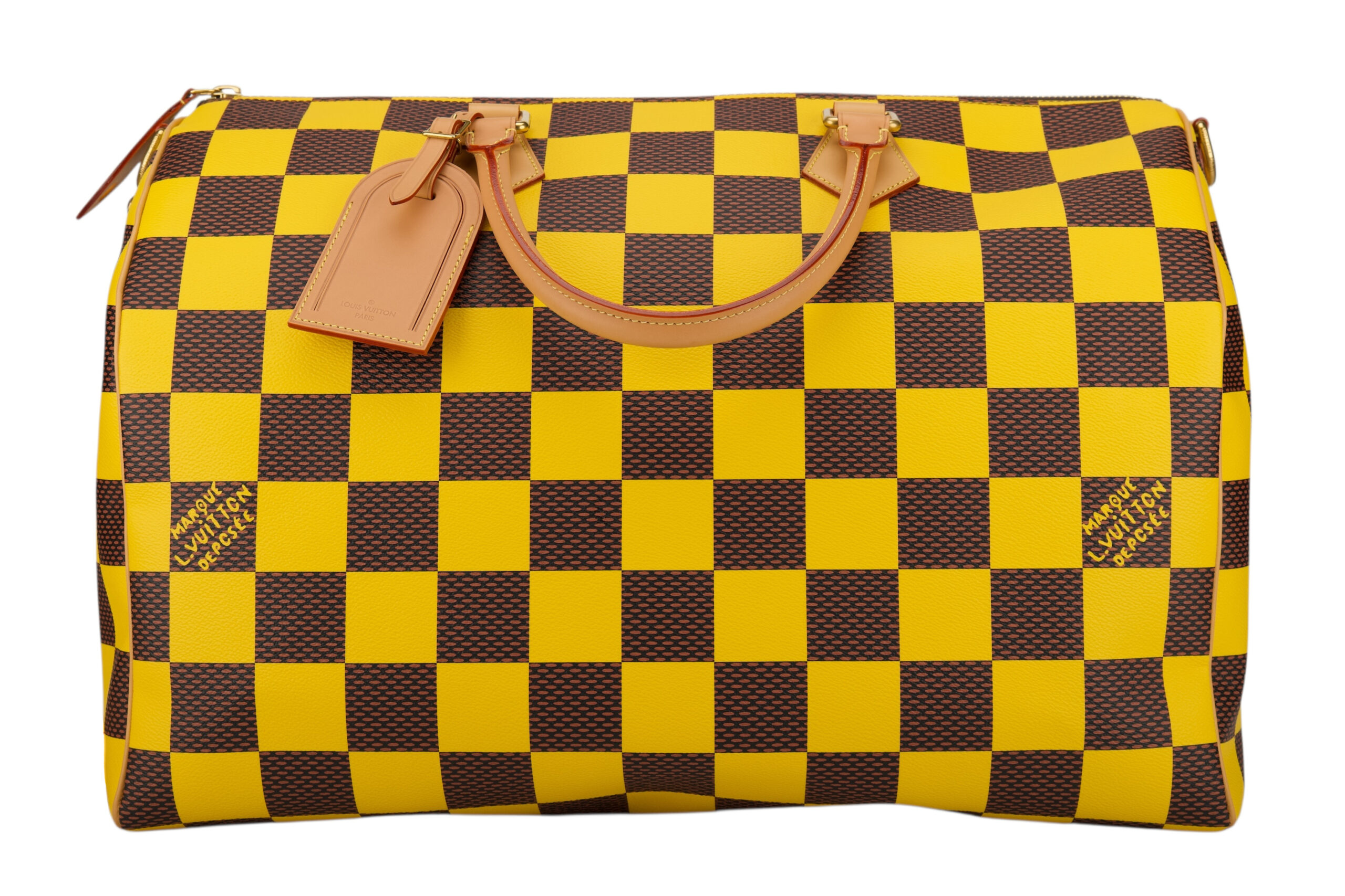 0723. Louis Vuitton Speedy 50 Bandouliere Damier Pop Canvas Travel Bag, Gold Hardware1