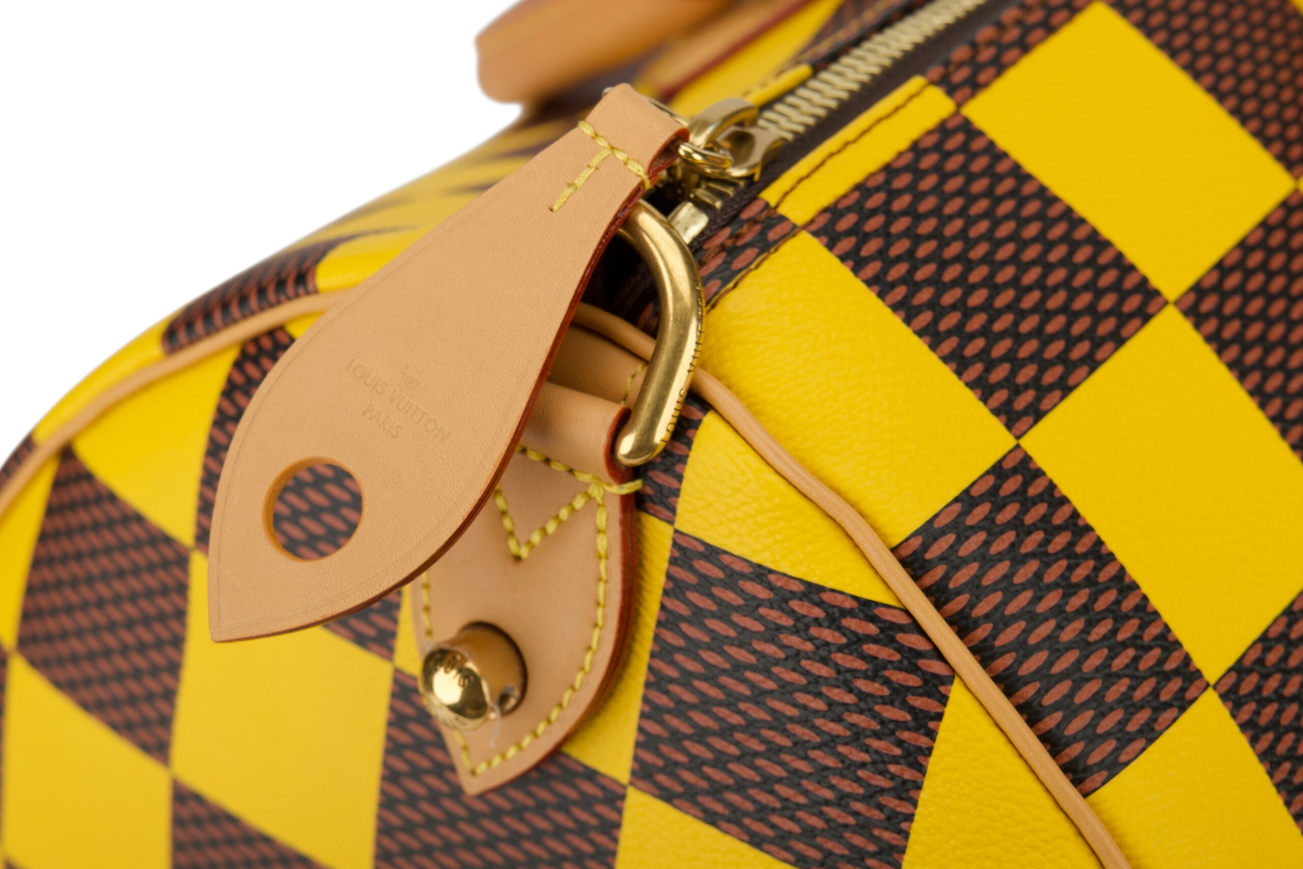 0723. Louis Vuitton Speedy 50 Bandouliere Damier Pop Canvas Travel Bag, Gold Hardware11