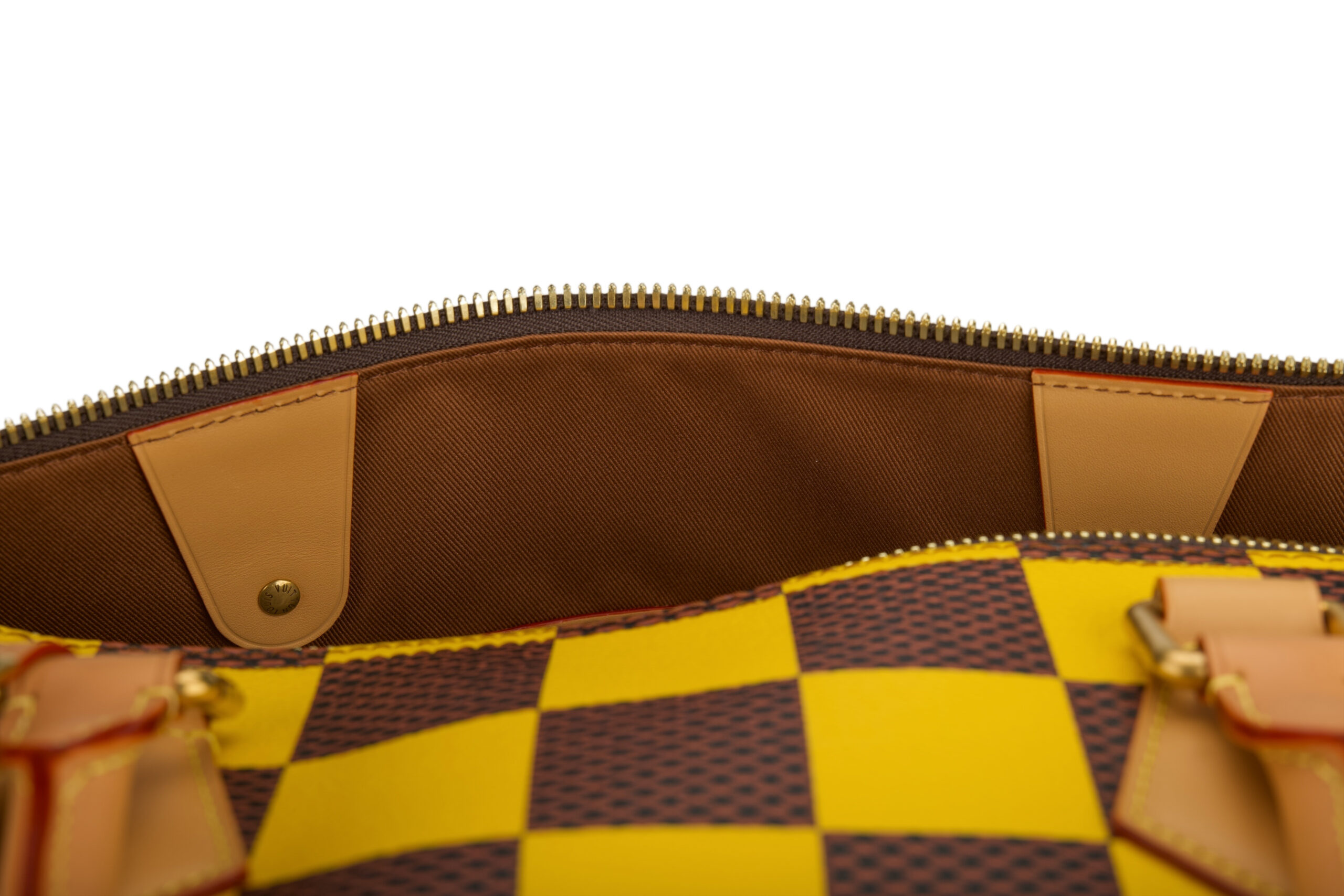 0723. Louis Vuitton Speedy 50 Bandouliere Damier Pop Canvas Travel Bag, Gold Hardware12