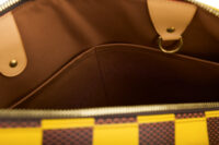 0723. Louis Vuitton Speedy 50 Bandouliere Damier Pop Canvas Travel Bag, Gold Hardware15