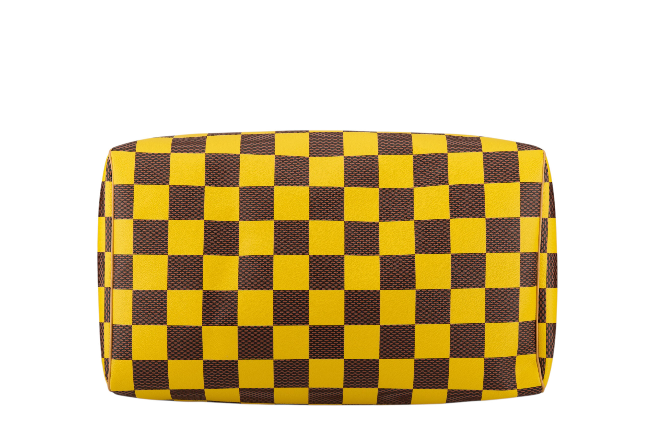 0723. Louis Vuitton Speedy 50 Bandouliere Damier Pop Canvas Travel Bag, Gold Hardware6