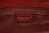 0724. Chanel Grand Shopping Tote (GST) Caviar Burgundy Leather, Silver Hardware10