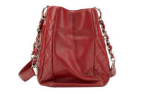 0724. Chanel Grand Shopping Tote (GST) Caviar Burgundy Leather, Silver Hardware3