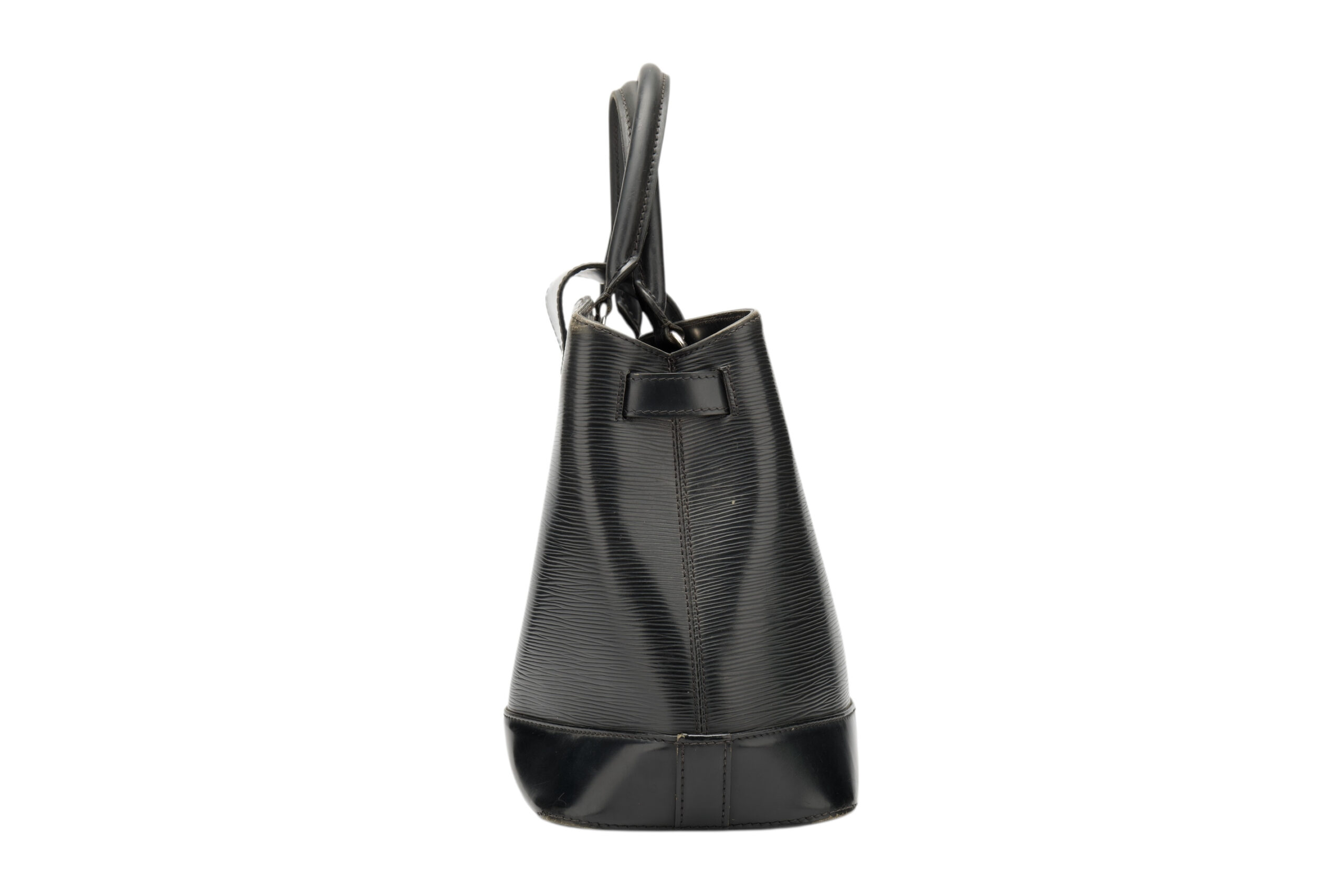 0725. Louis Vuitton Black Epi Leather Mirabeau GM Handbag, Silver Hardware3