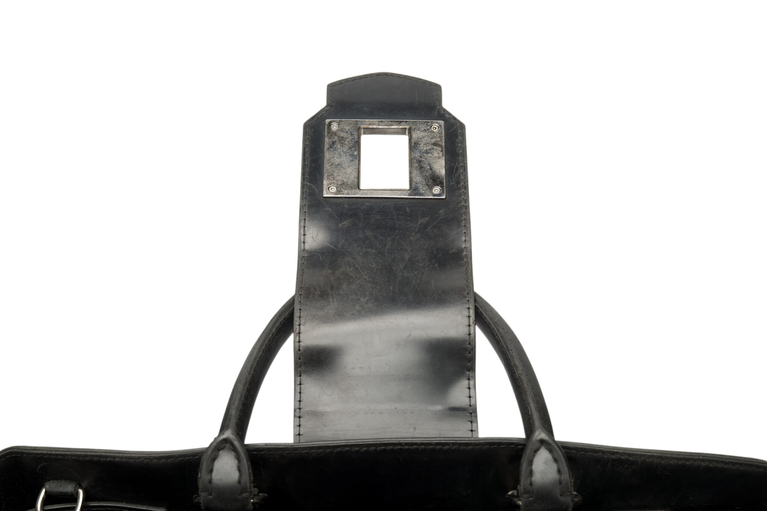 0725. Louis Vuitton Black Epi Leather Mirabeau GM Handbag, Silver Hardware9