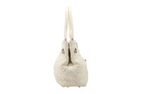 0727. Dior Chiri Chiri White Cannage Leather Tote, Gold Hardware4