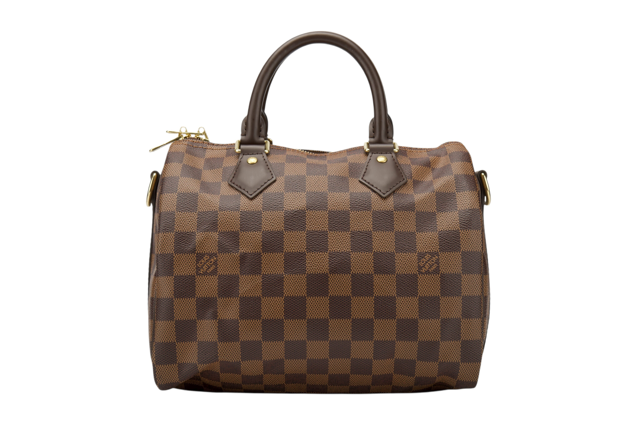 0729. Louis Vuitton Speedy Classic 25 Damier Ebene, Gold Hardware1
