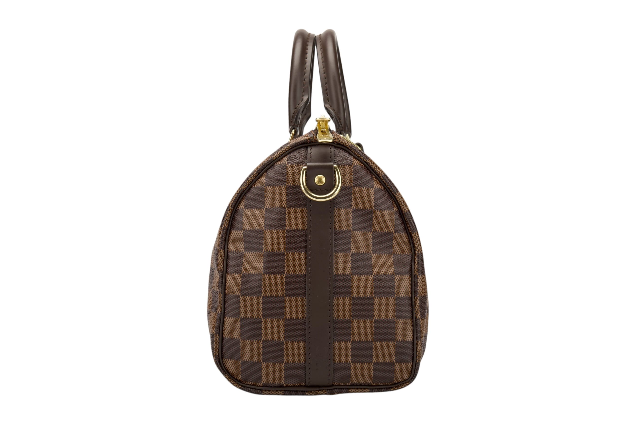 0729. Louis Vuitton Speedy Classic 25 Damier Ebene, Gold Hardware2