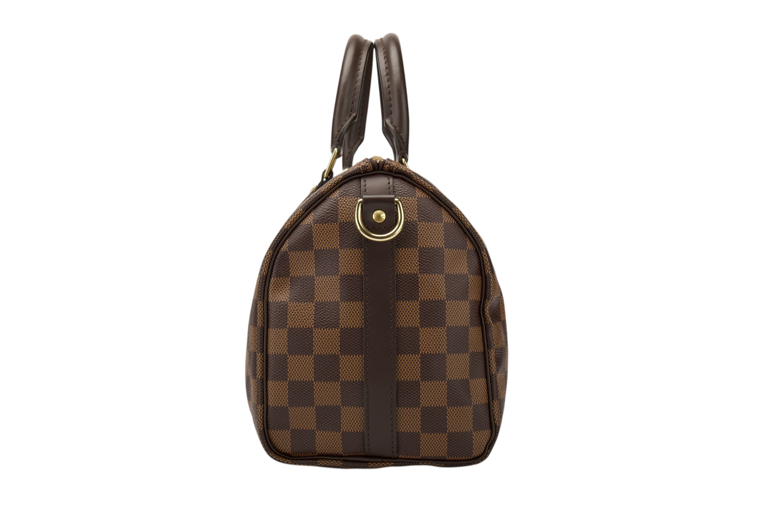 0729. Louis Vuitton Speedy Classic 25 Damier Ebene, Gold Hardware5
