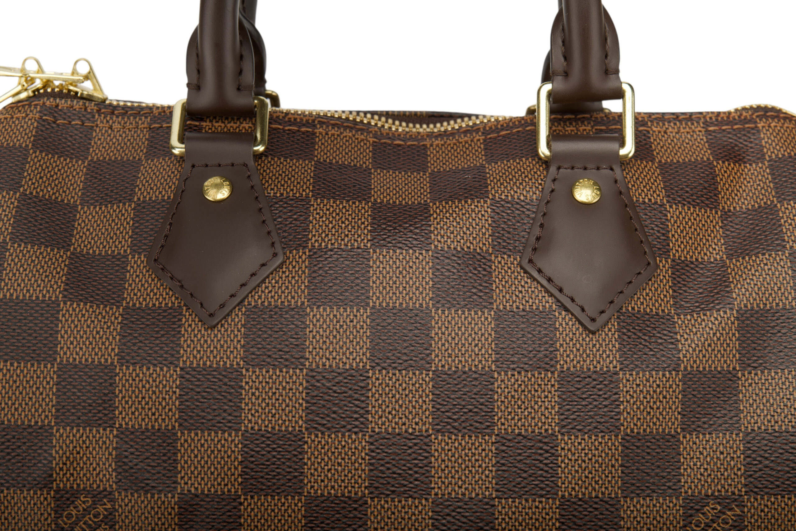 0729. Louis Vuitton Speedy Classic 25 Damier Ebene, Gold Hardware8