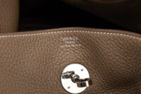 0734. Hermes Lindy 30 Etoupe Togo Leather, Palladium Hardware15