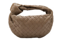 0736. Bottega Veneta Mini Jodie Grey Intrecciato Leather, Gold Hardware1