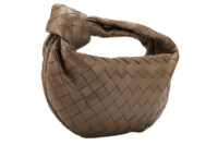 0736. Bottega Veneta Mini Jodie Grey Intrecciato Leather, Gold Hardware2