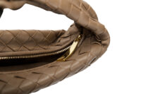 0736. Bottega Veneta Mini Jodie Grey Intrecciato Leather, Gold Hardware8