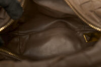 0736. Bottega Veneta Mini Jodie Grey Intrecciato Leather, Gold Hardware9