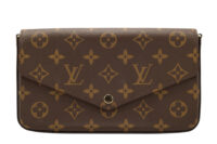 0737. Louis Vuitton Pochette Felicie Dameir Ebene, Gold Hardware1