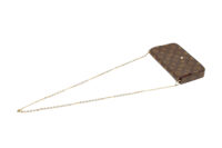 0737. Louis Vuitton Pochette Felicie Dameir Ebene, Gold Hardware11