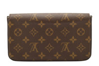 0737. Louis Vuitton Pochette Felicie Dameir Ebene, Gold Hardware4