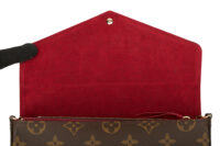 0737. Louis Vuitton Pochette Felicie Dameir Ebene, Gold Hardware8