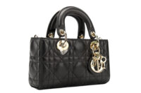 0738. Dior Mini Lady D-Joy Black Cannage Lambskin, Gold Hardware2