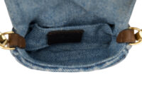 0740. Fendi Nano Baguette Blue Denim Mini Bag, Gold Hardware11
