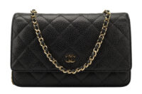 0742. Chanel Wallet on Chain, Black Caviar, Gold Hardware1