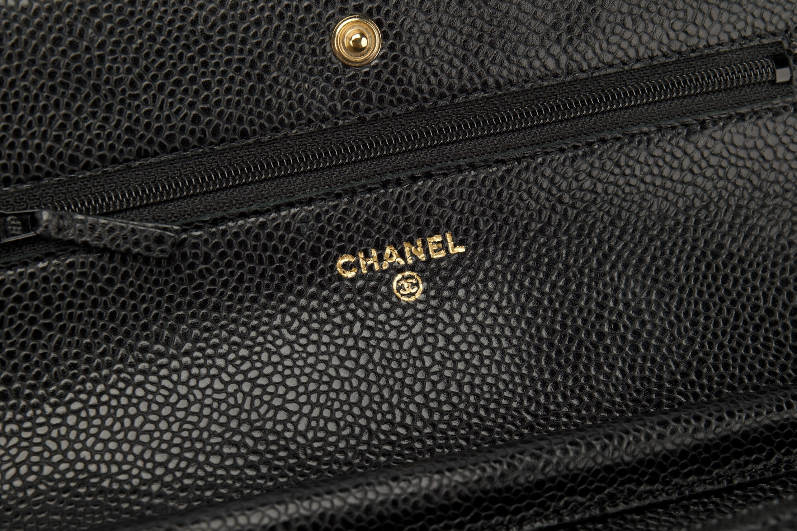 0742. Chanel Wallet on Chain, Black Caviar, Gold Hardware12