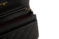0742. Chanel Wallet on Chain, Black Caviar, Gold Hardware13