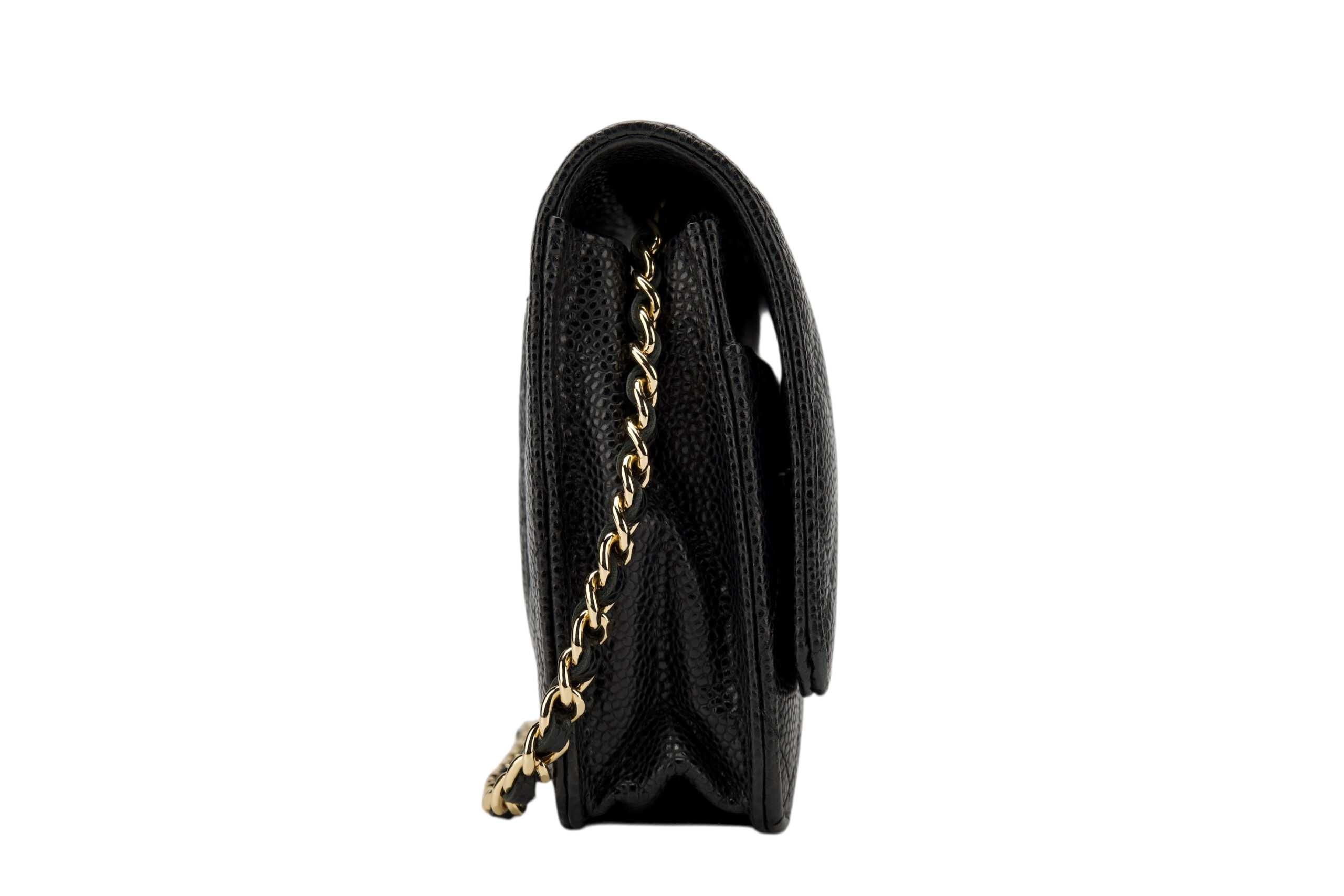 0742. Chanel Wallet on Chain, Black Caviar, Gold Hardware3